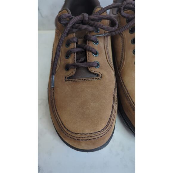 Mens Rockport brown leather loafer comfort work shoe lace up sz 7 - Picture 10 of 11